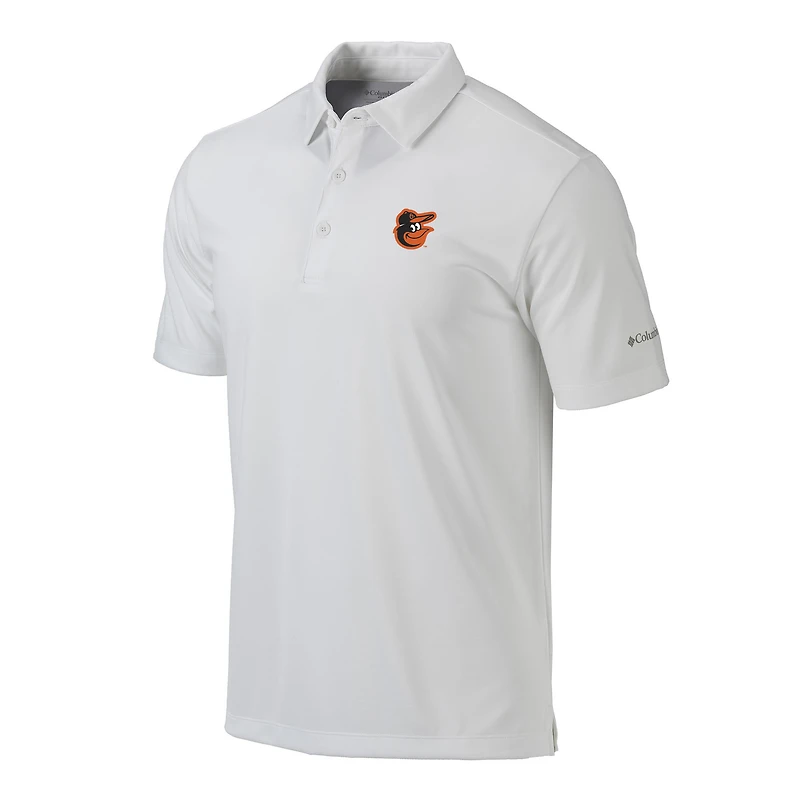 Men's Columbia  White Baltimore Orioles Omni-Wick Drive Polo
