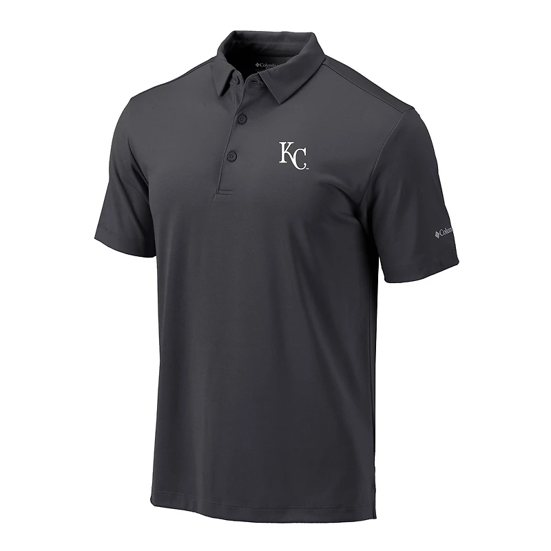Men's Columbia  Gray Kansas City Royals Omni-Wick Drive Polo
