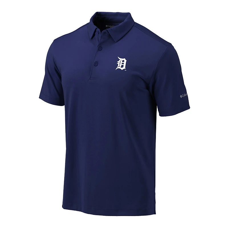 Men's Columbia  Navy Detroit Tigers Omni-Wick Drive Polo