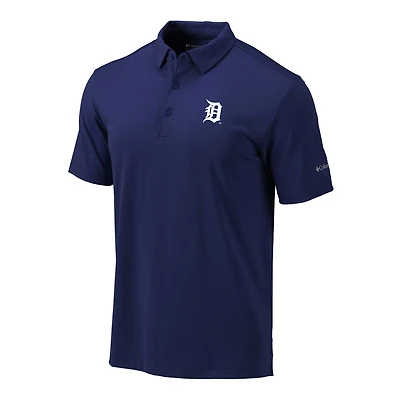 Men's Columbia  Navy Detroit Tigers Omni-Wick Drive Polo