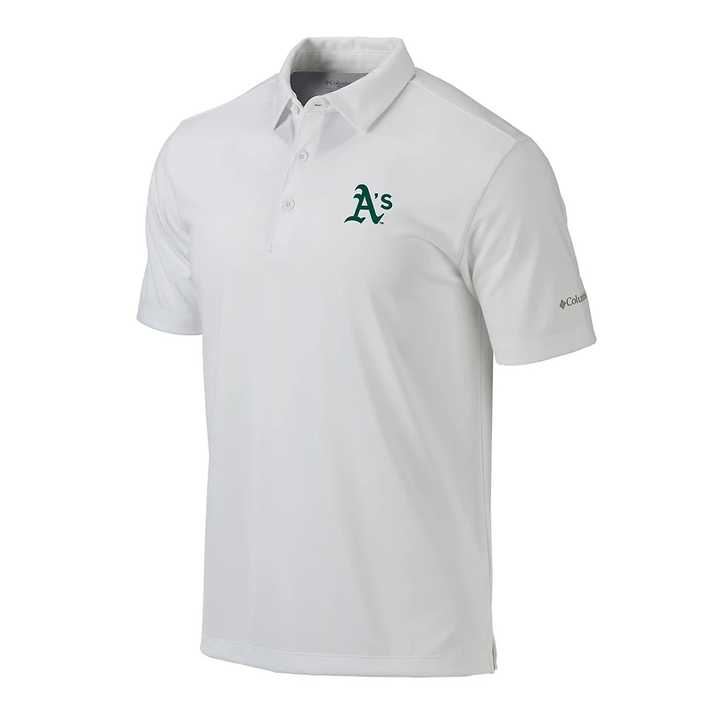 Men's Columbia  White Athletics Omni-Wick Drive Polo
