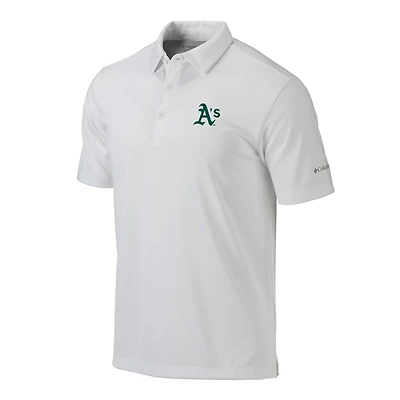 Men's Columbia  White Athletics Omni-Wick Drive Polo