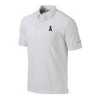 Men's Columbia  White Los Angeles Angels Omni-Wick Drive Polo