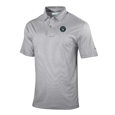 Men's Columbia  Gray Milwaukee Brewers Omni-Wick Golden Hills Polo