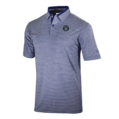 Men's Columbia  Navy Milwaukee Brewers Omni-Wick Golden Hills Polo
