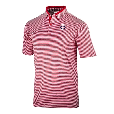 Men's Columbia  Red Minnesota Twins Omni-Wick Golden Hills Polo