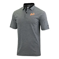 Men's Columbia  Black New York Mets Omni-Wick Golden Hills Polo