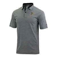 Men's Columbia  Black Pittsburgh Pirates Omni-Wick Golden Hills Polo