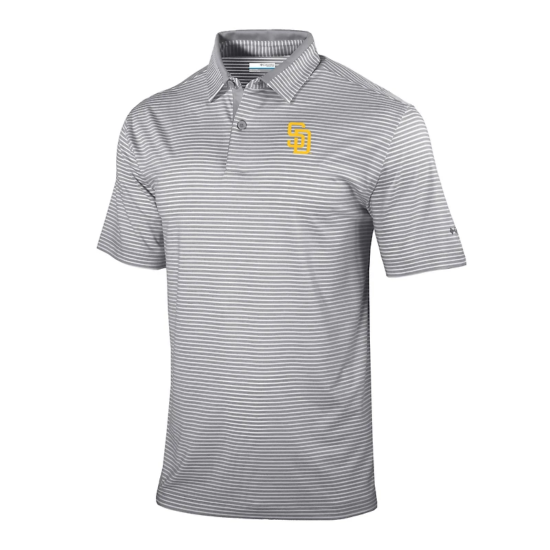 Men's Columbia  Gray San Diego Padres Omni-Wick Golden Hills Polo