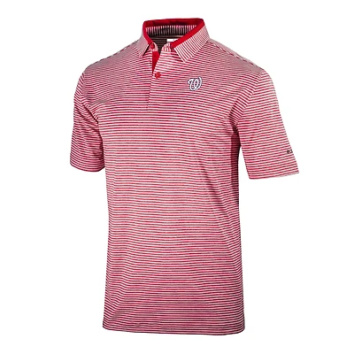 Men's Columbia  Red Washington Nationals Omni-Wick Golden Hills Polo