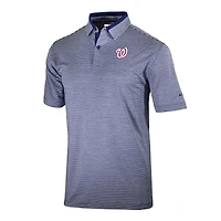 Men's Columbia  Navy Washington Nationals Omni-Wick Golden Hills Polo