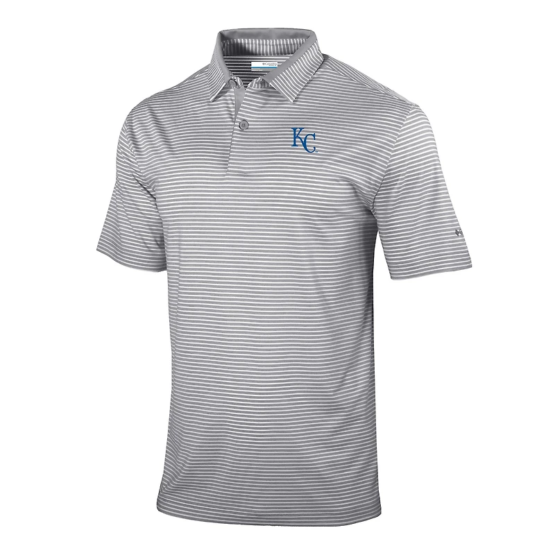 Men's Columbia  Gray Kansas City Royals Omni-Wick Golden Hills Polo