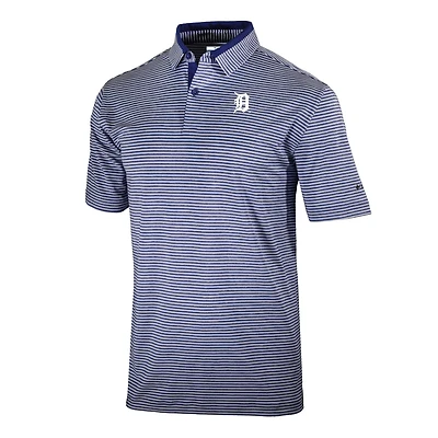 Men's Columbia  Navy Detroit Tigers Omni-Wick Golden Hills Polo