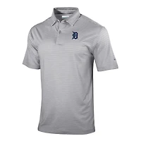 Men's Columbia  Gray Detroit Tigers Omni-Wick Golden Hills Polo