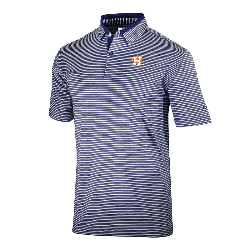 Men's Columbia  Navy Houston Astros Omni-Wick Golden Hills Polo