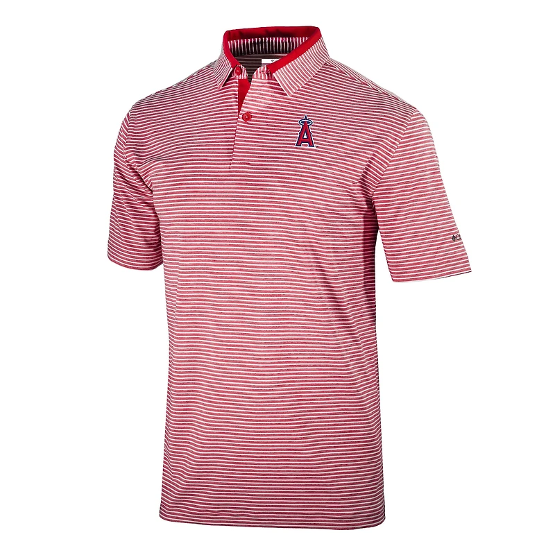Men's Columbia  Red Los Angeles Angels Omni-Wick Golden Hills Polo