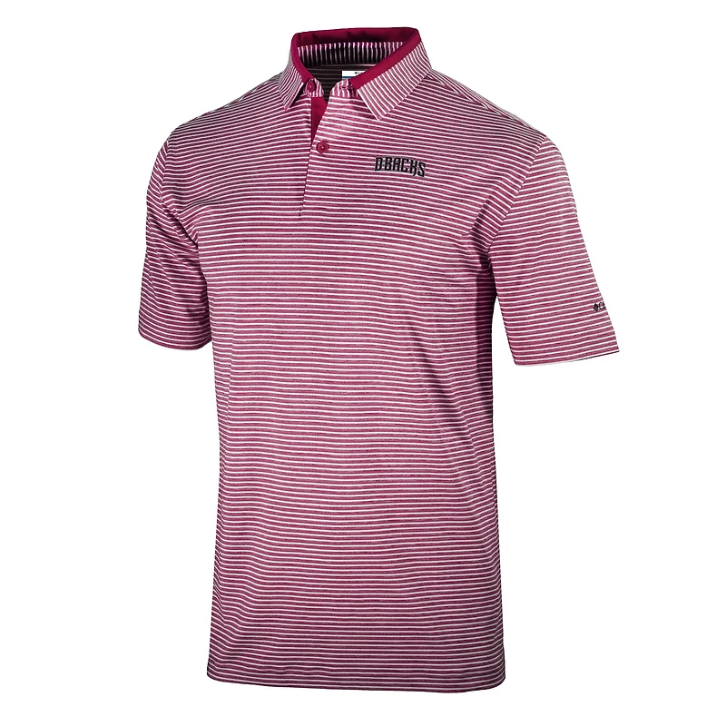 Men's Columbia  Red Arizona Diamondbacks Omni-Wick Golden Hills Polo