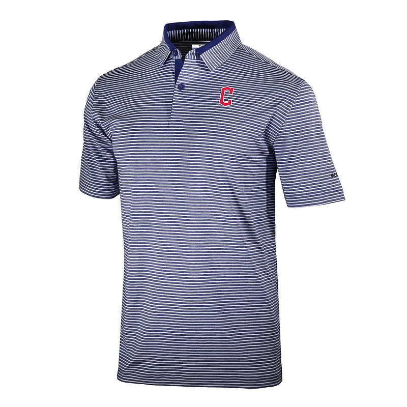 Men's Columbia  Navy Cleveland Guardians Omni-Wick Golden Hills Polo