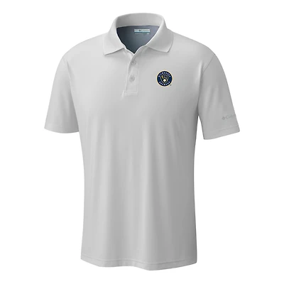 Men's Columbia  White Milwaukee Brewers Omni-Wick Low Drag Offshore Polo