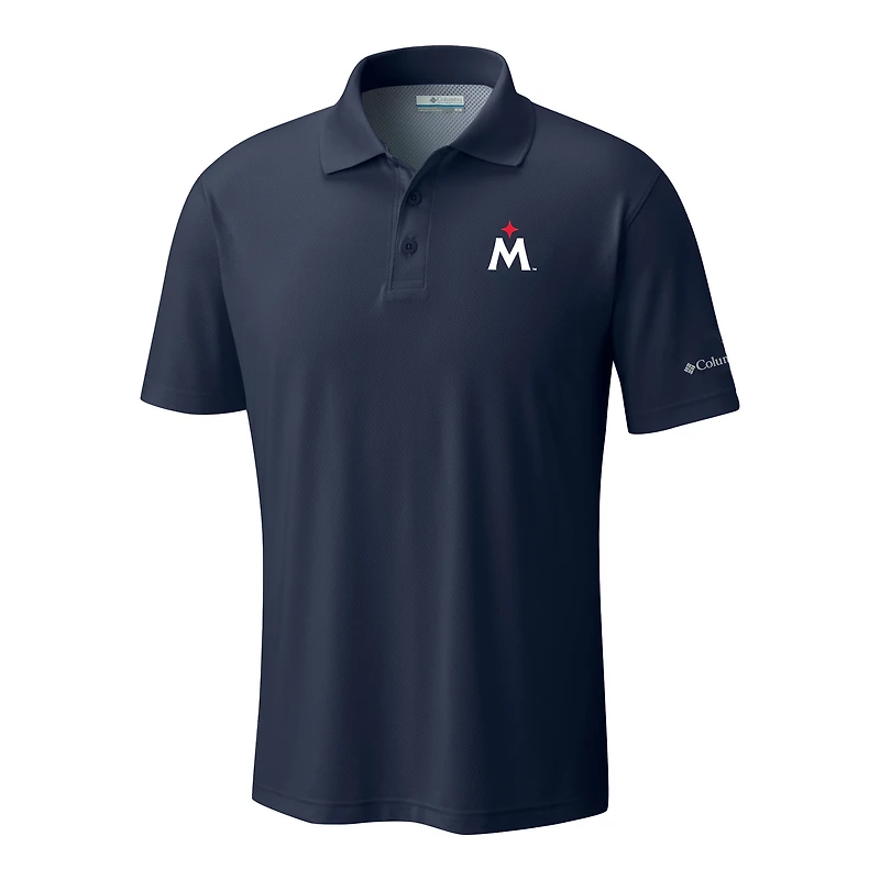Men's Columbia  Navy Minnesota Twins Omni-Wick Low Drag Offshore Polo