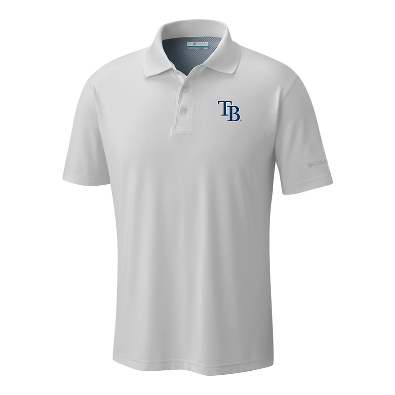 Men's Columbia  White Tampa Bay Rays Omni-Wick Low Drag Offshore Polo