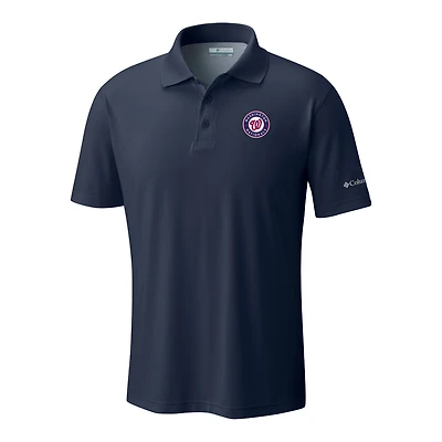 Men's Columbia  Navy Washington Nationals Omni-Wick Low Drag Offshore Polo