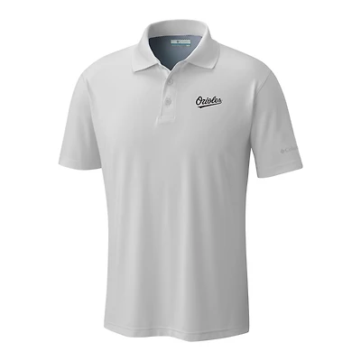 Men's Columbia  White Baltimore Orioles Omni-Wick Low Drag Offshore Polo