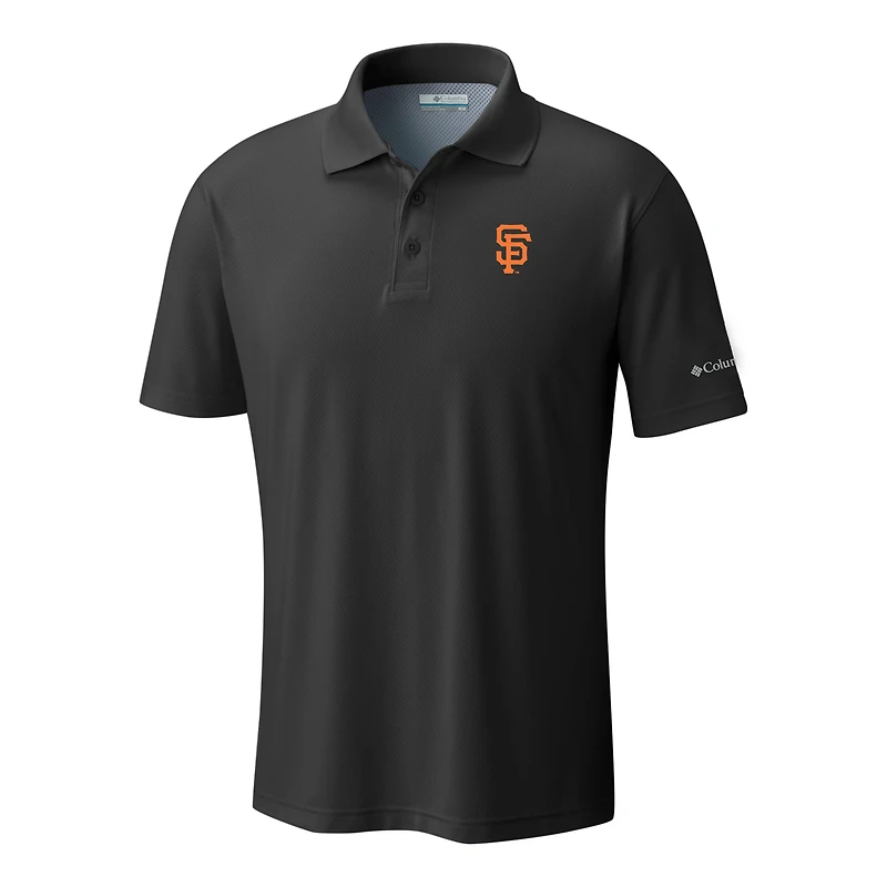 Men's Columbia  Black San Francisco Giants Omni-Wick Low Drag Offshore Polo