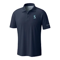 Men's Columbia  Navy Seattle Mariners Omni-Wick Low Drag Offshore Polo