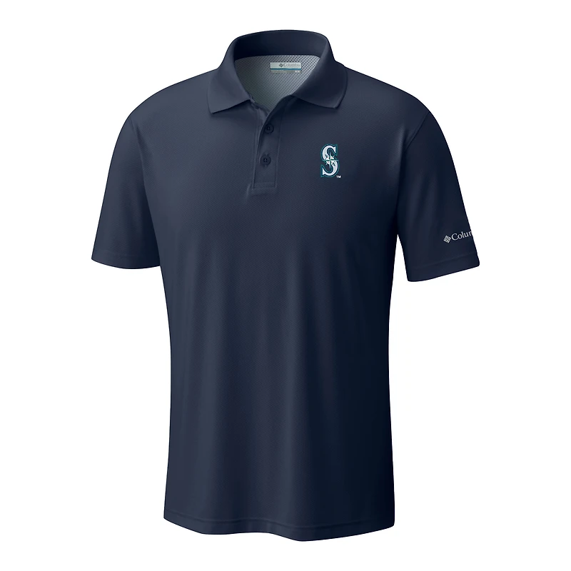 Men's Columbia  Navy Seattle Mariners Omni-Wick Low Drag Offshore Polo