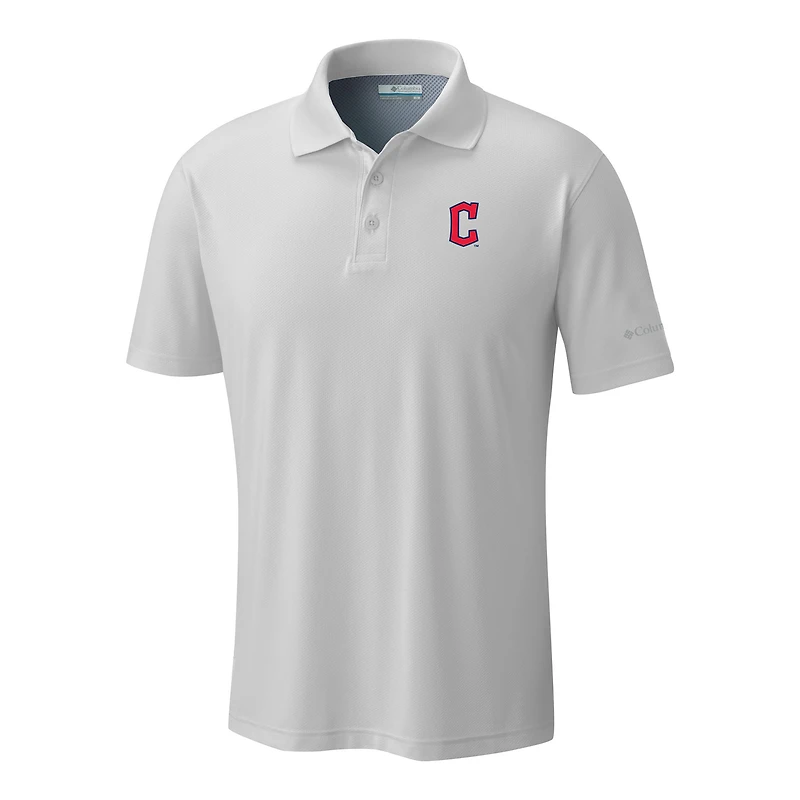 Men's Columbia  White Cleveland Guardians Omni-Wick Low Drag Offshore Polo