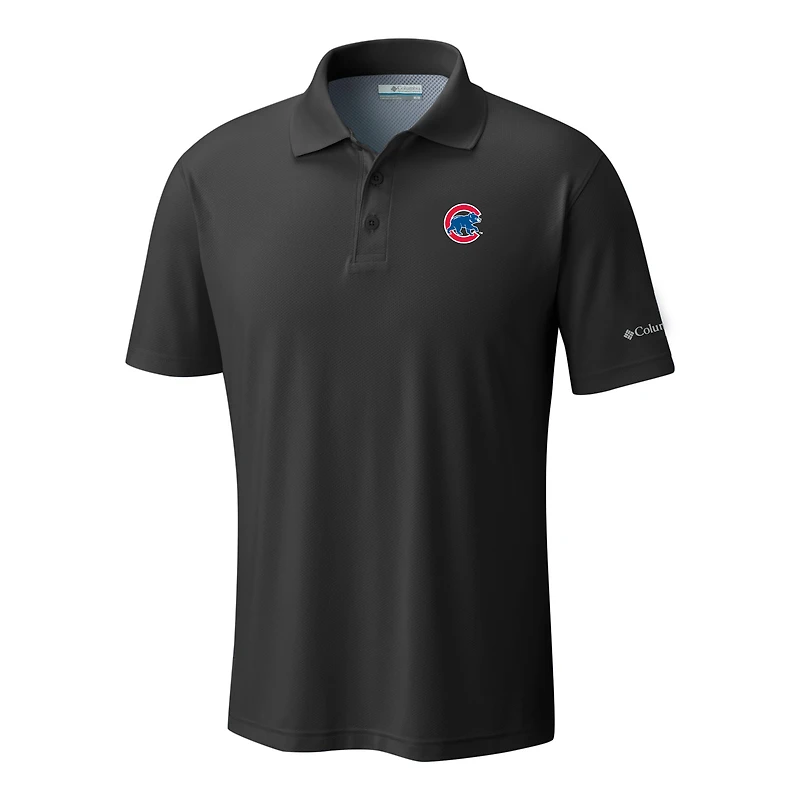 Men's Columbia  Black Chicago Cubs Omni-Wick Low Drag Offshore Polo