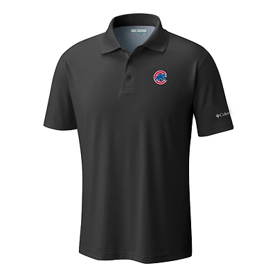 Men's Columbia  Black Chicago Cubs Omni-Wick Low Drag Offshore Polo
