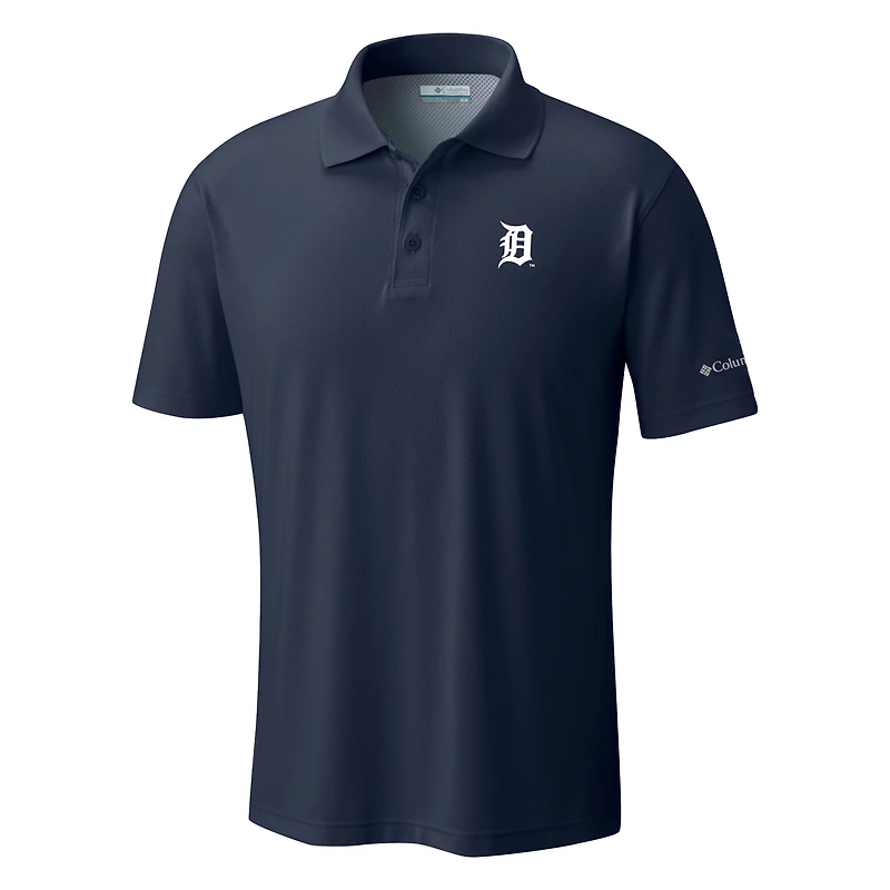 Men's Columbia  Navy Detroit Tigers Omni-Wick Low Drag Offshore Polo