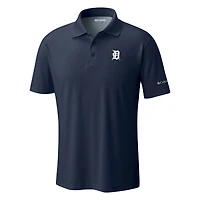 Men's Columbia  Navy Detroit Tigers Omni-Wick Low Drag Offshore Polo
