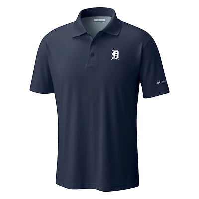 Men's Columbia  Navy Detroit Tigers Omni-Wick Low Drag Offshore Polo