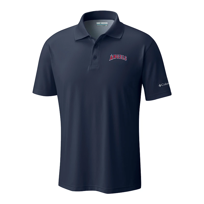 Men's Columbia  Navy Los Angeles Angels Omni-Wick Low Drag Offshore Polo