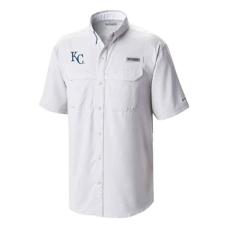 Men's Columbia  White Kansas City Royals Omni-Wick Low Drag Offshore Button-Up Shirt