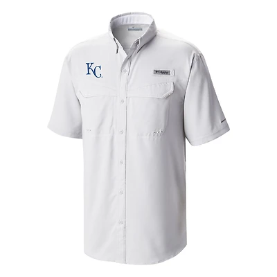 Men's Columbia  White Kansas City Royals Omni-Wick Low Drag Offshore Button-Up Shirt
