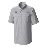 Men's Columbia Minnesota Twins Omni-Wick Low Drag Offshore Button-Up Shirt
