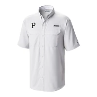 Men's Columbia Pittsburgh Pirates Omni-Wick Low Drag Offshore Button-Up Shirt