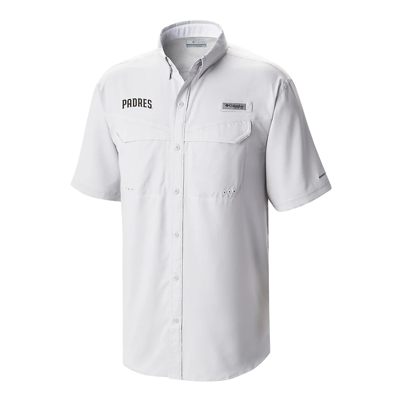 Men's Columbia  Gray San Diego Padres Omni-Wick Low Drag Offshore Button-Up Shirt