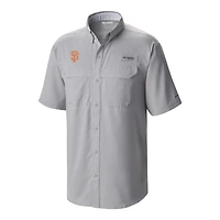 Men's Columbia  Gray San Francisco Giants Omni-Wick Low Drag Offshore Button-Up Shirt