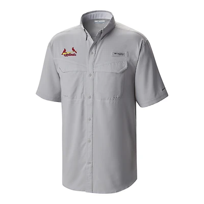 Men's Columbia St. Louis Cardinals Omni-Wick Low Drag Offshore Button-Up Shirt
