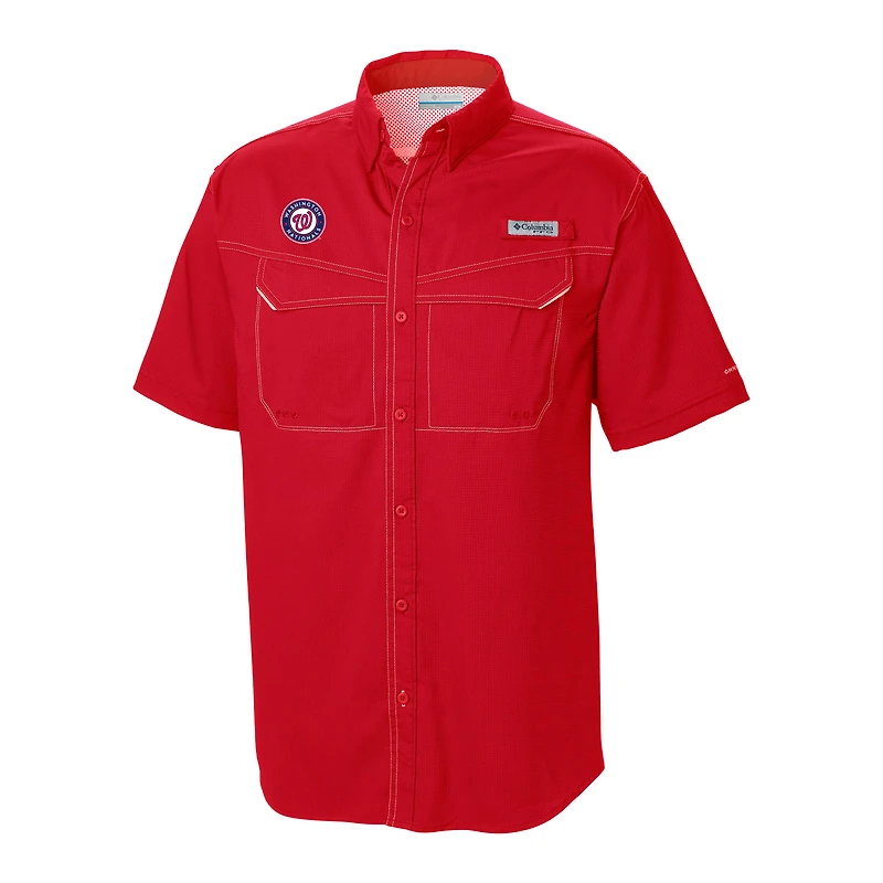Men's Columbia Washington Nationals Omni-Wick Low Drag Offshore Button-Up Shirt