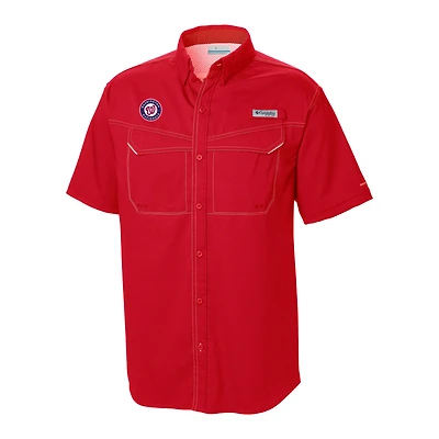 Men's Columbia Washington Nationals Omni-Wick Low Drag Offshore Button-Up Shirt