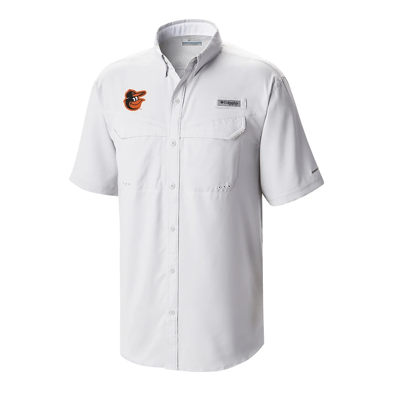 Men's Columbia  White Baltimore Orioles Omni-Wick Low Drag Offshore Button-Up Shirt
