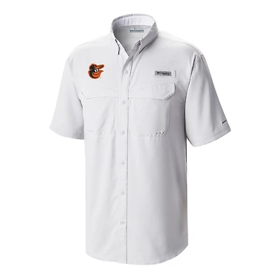 Men's Columbia  White Baltimore Orioles Omni-Wick Low Drag Offshore Button-Up Shirt