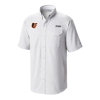 Men's Columbia  White Baltimore Orioles Omni-Wick Low Drag Offshore Button-Up Shirt
