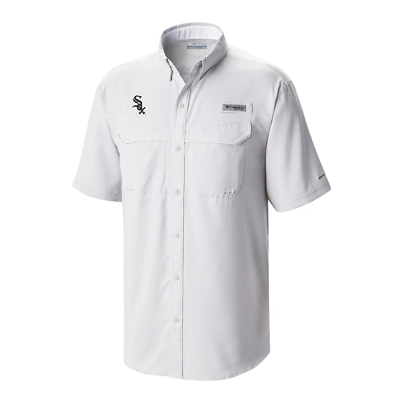 Men's Columbia  White Chicago Sox Omni-Wick Low Drag Offshore Button-Up Shirt